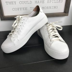 Like🆕Frye Lena Low Lace Up White Sneakers Leather